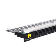 Patch panel Netrack 19'' 24 portov kat. 6 UTP, 0,5U