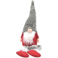 VIANOČNÁ OZDOBA SEDIACI BLON GNOME S KOŽUŠINOVÝM ČIAPOM 50CM