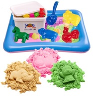 BibiMoon Kinetic Sand 3kg SADA KRABIČKY NA PIESOK FORMY