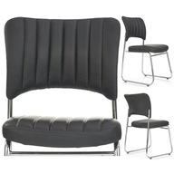 Kancelárska stolička RAMED čierna, ekologická koža