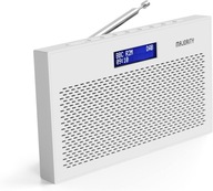 Biele prenosné batériové rádio DAB+ FM Majority Histon 2 Alarm