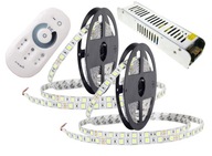 SET LED pásik 5050 IP20 10M Biely STUDENÝ + DOTYK