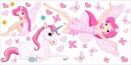 Nálepky pre deti 150cm jednorožce Fairies 22