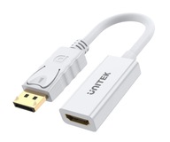 Unitek DisplayPort - HDMI 4K adaptér 20cm biely