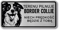 Border Collie Dog Pozornosť Sign