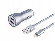 MYWAY USB NABÍJAČKA DO AUTO + KÁBEL 12/24V 36W