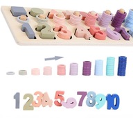 Tréning Montessori Puzzle ČÍSLA DREVENÝ MOZG