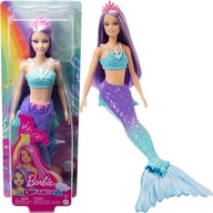 BARBIE DREAMTOPIA MERMAID BÁBIKA FIALOVÝ CHVOST POHYBLIVÝ + DOPLNKY