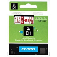 DYMO páska D1 9mm x 7m červená/biela