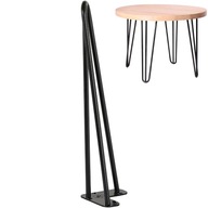 Kovová noha na konferenčný stolík, podkrovný stôl, 45 cm, čierna, tri tyče