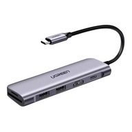 Adaptér 6v1 UGREEN CM195 ​​​​hub USB-C na 2x USB 3.0