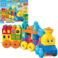 Mega Bloks Klocki Musical ABC Train so zvukom, učenie písmen FWK22