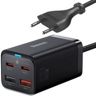 Rýchla nástenná nabíjačka 4X USB-C + USB + kábel Baseus GaN3 QC4 PD 65W