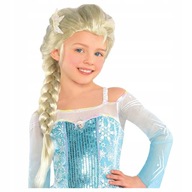 Parochňa Elsa, Blond VLASY, BRITSKÉ, OUTFIT, MRAZENÝ KOSTÝM, Efektné šaty Elsa na ples