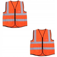 2x Hi-Vest s vreckami Vesta