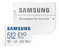 Pamäťová karta SAMSUNG EVO Plus 512GB + SD adaptér