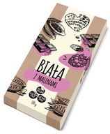 BIELA ​​čokoláda s malinami 100g VEGAN