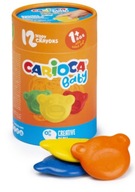 Pastelky CARIOCA BABY 12 kusov, 6 farieb pre batoľatá 1+, MEDVEDI