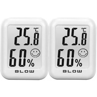 2x TEPLOMER MINI METEOSTANICA POČASIE HYGROMETER MAGNET SET BATÉRIA