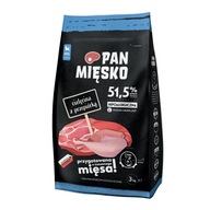 PAN MEAT Teľacie mäso s prepelicami 3kg L šteniatko