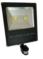 100W LED reflektor s pohybovým senzorom IP66