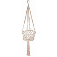 MACRAME na kvetináč, ZÁvesný stojan na kvety, 45 cm, béžová