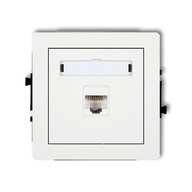 ZÁSUVKA NA POČÍTAČ 1xRJ45 5e KARLIK DECO WHITE