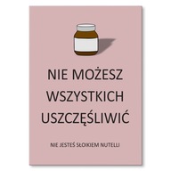 PLAGÁT S OZNAČENÍM NUTELLA PRE DOMÁCE KUCHYŇSKÉ JEDÁLNE REŠTAURÁCIE