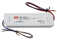 LED zdroj LPV-100-12 MEANWELL 12V 102W IP67 GW2