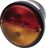 Ľavá združená zadná lampa, okrúhla, 132 mm, oranžová/červená, priskrutkovaná