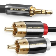 Kábel 3,5 mm jack kábel - 2RCA cinch zástrčka 5m Shudder PREMIUM COMPRESSION