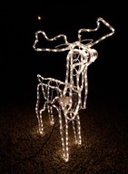 REINDEER 3D LED TEPLEJ BIELY POHYB. HLAVA 125 cm XXL