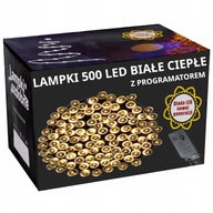 SVIETIDLÁ NA VIANOČNÝ STROMČEK 500 LED TEPLÁ BIELA ​​500 SVIETID