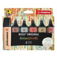 Sada zvýrazňovačov Boss Original Nature Colors - Stabilo - 6 farieb