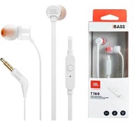 Drôtové slúchadlá do uší JBL Tune 160 White