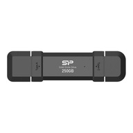 Externý SSD disk Silicon Power DS72 250 GB USB-A USB-C 1050/850 MB/s čierny