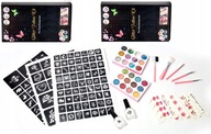 Glitter Tattoo Set, šablóny, XXL set