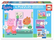 Educa Puzzle 12 20 25 25 dielikov Peppa Pig