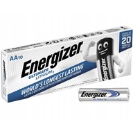 10x ENERGIZER ULTIMATE LITHIUM AA L91 R6 1,5V batérie hrubé tyčinky