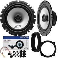 2x výkonné reproduktory ALPINE 165mm 16,5cm 220W pre CHEVROLET Captiva vpredu