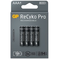 4x GP RECYKO PRO AAA R03 800mAh ECO batérie