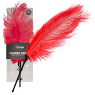 Červené pierko Tickler Feather, červené BDSM