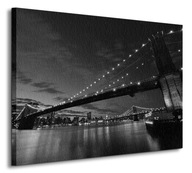 Brooklyn Bridge v noci Obraz na plátne 80x60 cm