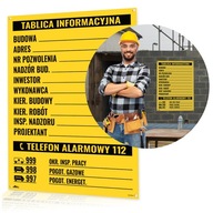 STAVEBNÁ INFORMAČNÁ TABUĽA 500x700mm PVC 1