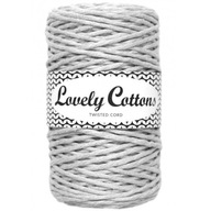 Bavlnená šnúrka Lovely Cotton 3 mm svetlošedá