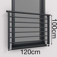 Francúzske hliníkové okenné zábradlie 120cm 7016