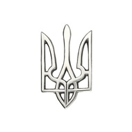 MALÝ 925 STRIEBORNÝ PRÍvesok Ukrajinský trojzubec