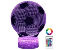 NOČNÁ STOLNÁ LAMPA PRE DETI FUTBAL PODSVIETENIE RGB LED + DIAĽKOVÉ OVLÁDANIE