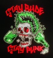 Nášivka STAY RUDE STAY PUNK veľká obrazovka