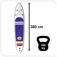 SUP nafukovacia doska s paddleboard doplnkami 380cm 160kg